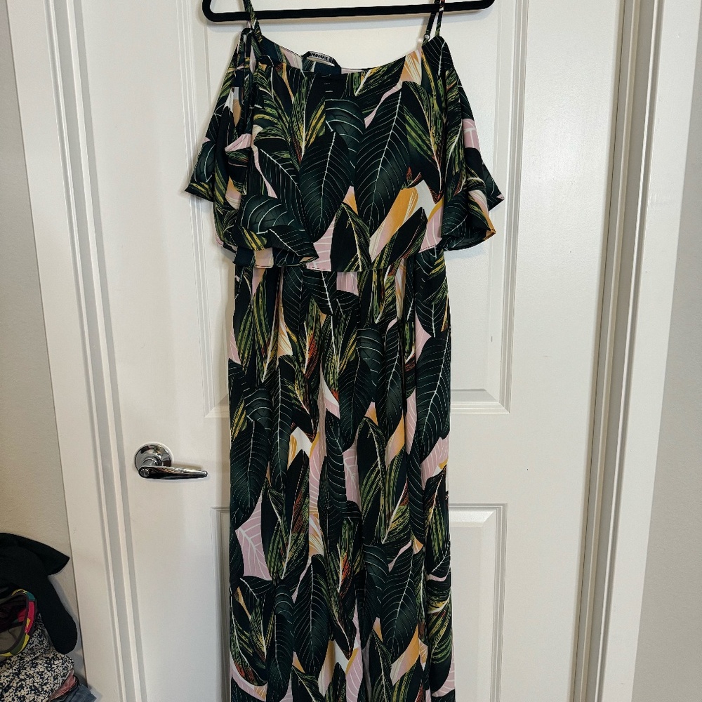 Ditsy Floral Ruffle Cami Split Dress